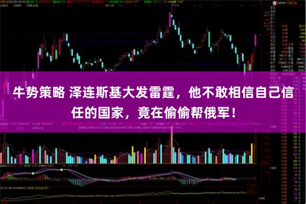 牛势策略 泽连斯基大发雷霆，他不敢相信自己信任的国家，竟在偷偷帮俄军！